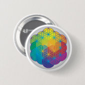 Levenboogkleurige regenboogkleuren - Harmonieenerg Ronde Button 5,7 Cm (Voorkant /achterkant)