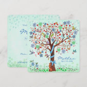 Levenboom met baby | Geboorteplaats Aankondiging (Voorkant / Achterkant)