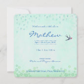 Levenboom met baby | Geboorteplaats Aankondiging (Achterkant)