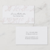 Levencoach Counselor Elegant Marble Background Visitekaartje (Voorkant / Achterkant)