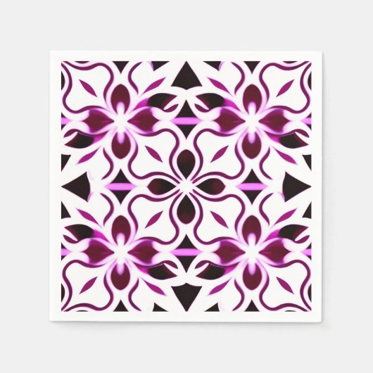 Levend abstract bloempatroon servet (Voorkant)