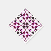 Levend abstract bloempatroon servet (Hoek)