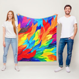 Levend abstract expressionisme schilderij fleece deken