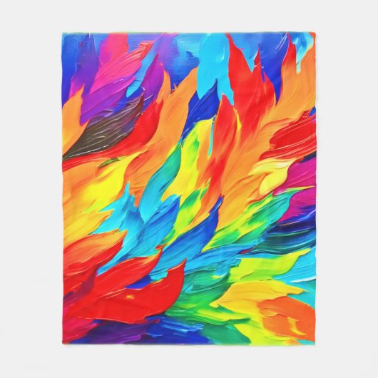 Levend abstract expressionisme schilderij fleece deken (Voorkant)
