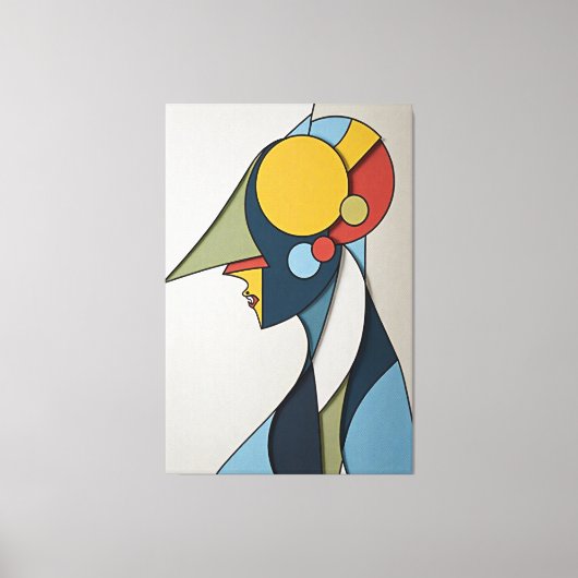 Levend Abstract Figuur Canvas Afdruk (Voorkant)