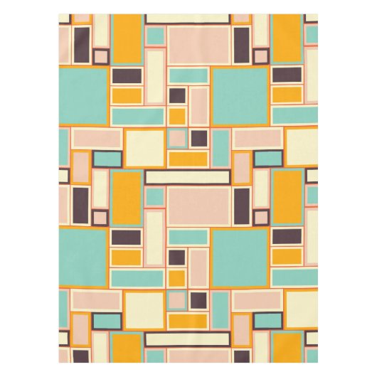 Levend abstract patroon met rechthoeken tafelkleed (Voorkant)
