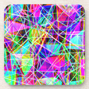 Levend abstract patroonontwerp bier onderzetter