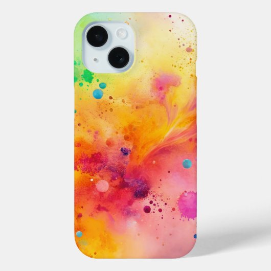 Levend abstract waterverfspatpatroon Case-Mate iPhone case (Achterkant)