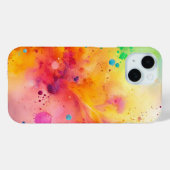 Levend abstract waterverfspatpatroon Case-Mate iPhone case (Achterkant (horizontaal))