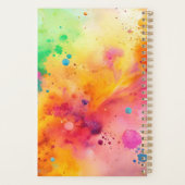 Levend abstract waterverfspatpatroon planner (Achterkant)