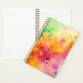 Levend abstract waterverfspatpatroon planner (Display)