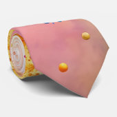 Levend abstract waterverfspatpatroon stropdas (Opgerold)