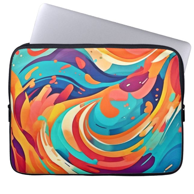 Levend Abstracte Droomlandschap Laptop Sleeve (Voorkant)
