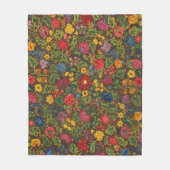 Levend Antiek Botanisch Tuinpatroon Fleece Deken (Voorkant)