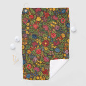 Levend Antiek Botanisch Tuinpatroon Golfhanddoek (Insitu)