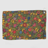 Levend Antiek Botanisch Tuinpatroon Golfhanddoek (Horizontaal)