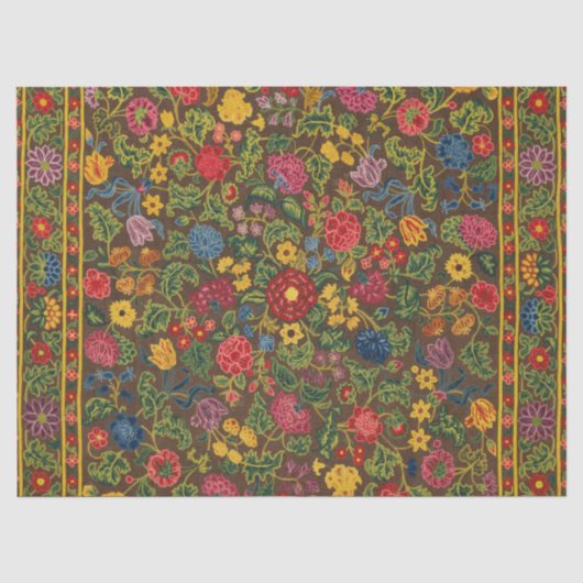 Levend Antiek Botanisch Tuinpatroon Tissuepapier (Voorkant)