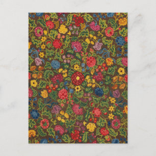 Levend Antiek Botanische Tuin Patroon Briefkaart