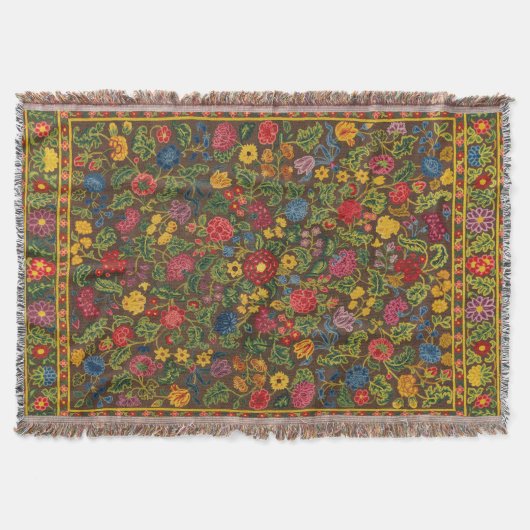 Levend Antiek Botanische Tuin Patroon Deken (Voorkant)