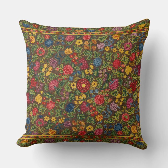 Levend Antiek Botanische Tuin Patroon Kussen (Voorkant)