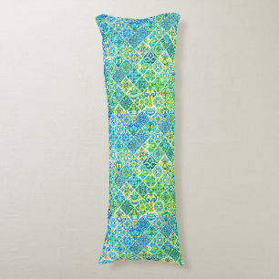 Levend Aqua Mint Mediterraan Talavera-tegel Lichaamskussen