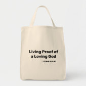 Levend bewijs van een liefhebbende God 1 Johannes  Tote Bag (Voorkant)