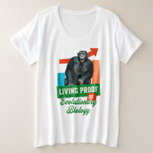 Levend Bewijs van Evolutionaire Biologie Grappige  Grote Maat T-shirt