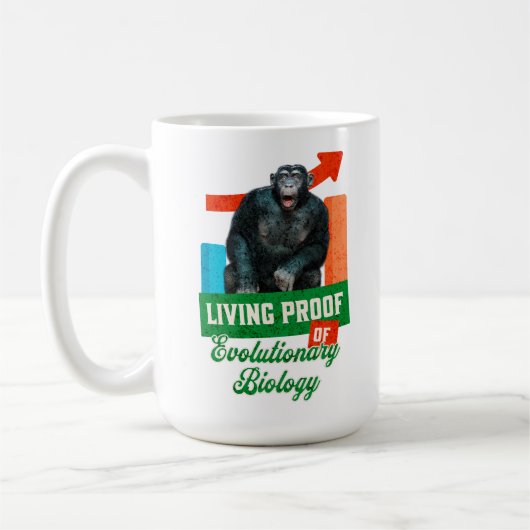 Levend Bewijs van Evolutionaire Biologie Grappige Koffiemok (Links)