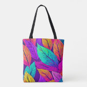Levend bladpatroon tote bag (Achterkant)