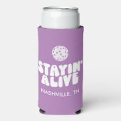 Levend blijven Bachelorette Disco Seltzer Blikjeskoeler (Seltzer Voorkant)