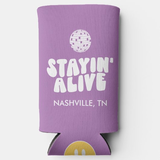 Levend blijven Bachelorette Disco Seltzer Blikjeskoeler (Voorkant)