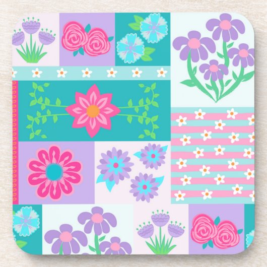 Levend Bloeiend Bloemendesign Bier Onderzetter (Voorkant)