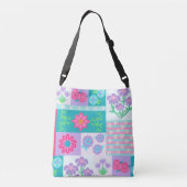 Levend Bloeiend Bloemendesign Crossbody Tas (Achterkant)