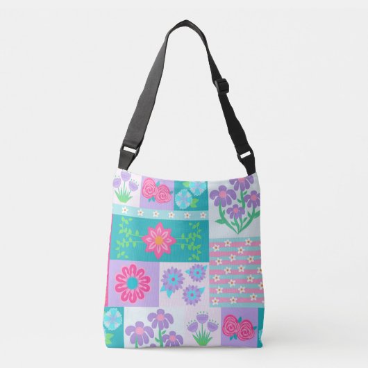 Levend Bloeiend Bloemendesign Crossbody Tas (Voorkant)