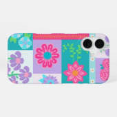 Levend Bloeiend Bloemendesign iPhone 16 Hoesje (Achterkant horizontaal)