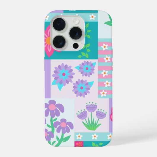 Levend Bloeiend Bloemendesign iPhone Hoesje (Achterkant)