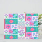 Levend Bloeiend Bloemendesign Kaart (Staand voorkant)