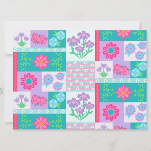 Levend Bloeiend Bloemendesign Kaart (Voorkant)
