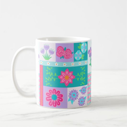 Levend Bloeiend Bloemendesign Koffiemok (Links)