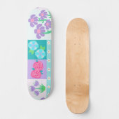 Levend Bloeiend Bloemendesign Persoonlijk Skateboard (Voorkant)