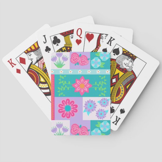 Levend Bloeiend Bloemendesign Pokerkaarten (Achterkant)