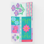 Levend Bloeiend Bloemendesign Spandoek (Verticaal)