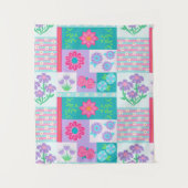 Levend Bloeiend Bloemendesign Wandkleed (Voorkant)