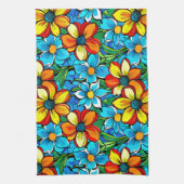 Levend Bloemmotief  Theedoek (Verticaal)