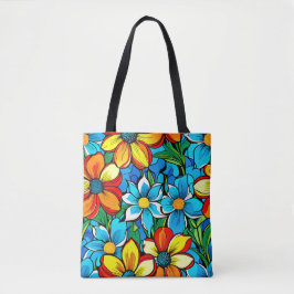 Levend Bloemmotief  Tote Bag