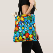 Levend Bloemmotief  Tote Bag (Dichtbij)
