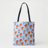 Levend bloempatroon tote bag (Voorkant)
