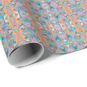 Levend Boho Abstract Vlindereffect Patroon Cadeaupapier (Rol Hoek)