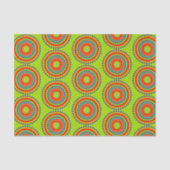 Levend Boho Concentrisch Mandala Patroon Tissuepapier (Voorkant)