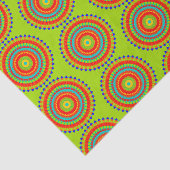 Levend Boho Concentrisch Mandala Patroon Tissuepapier (Detail)